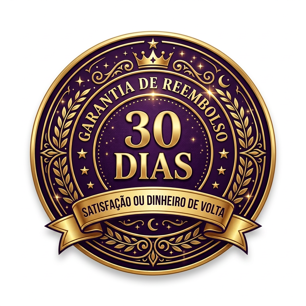 Selo 100% Money Back Guarantee 30 dias